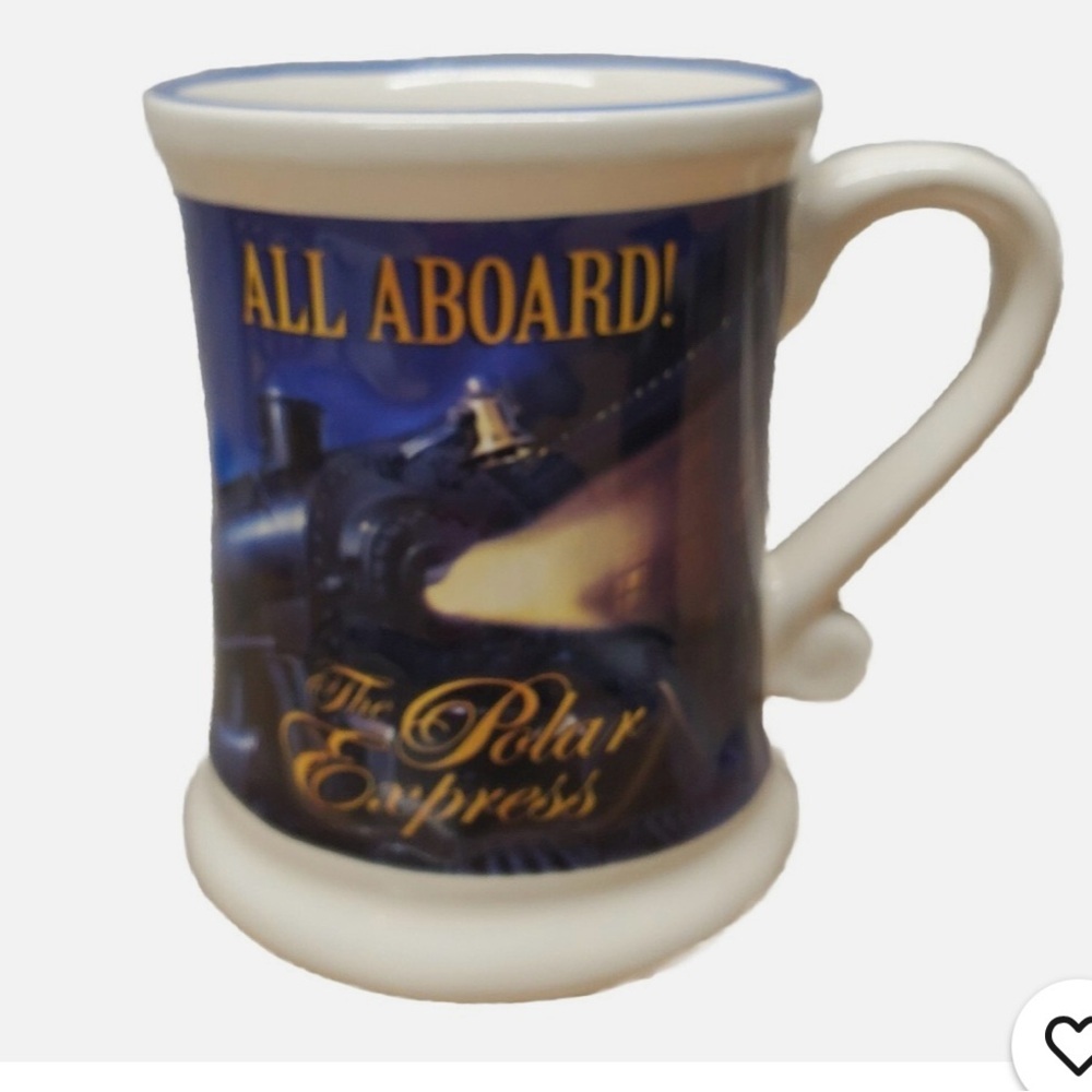 All Aboard The Polar Express Movie Mug Raised Christmas  Collectible Coffee Mug